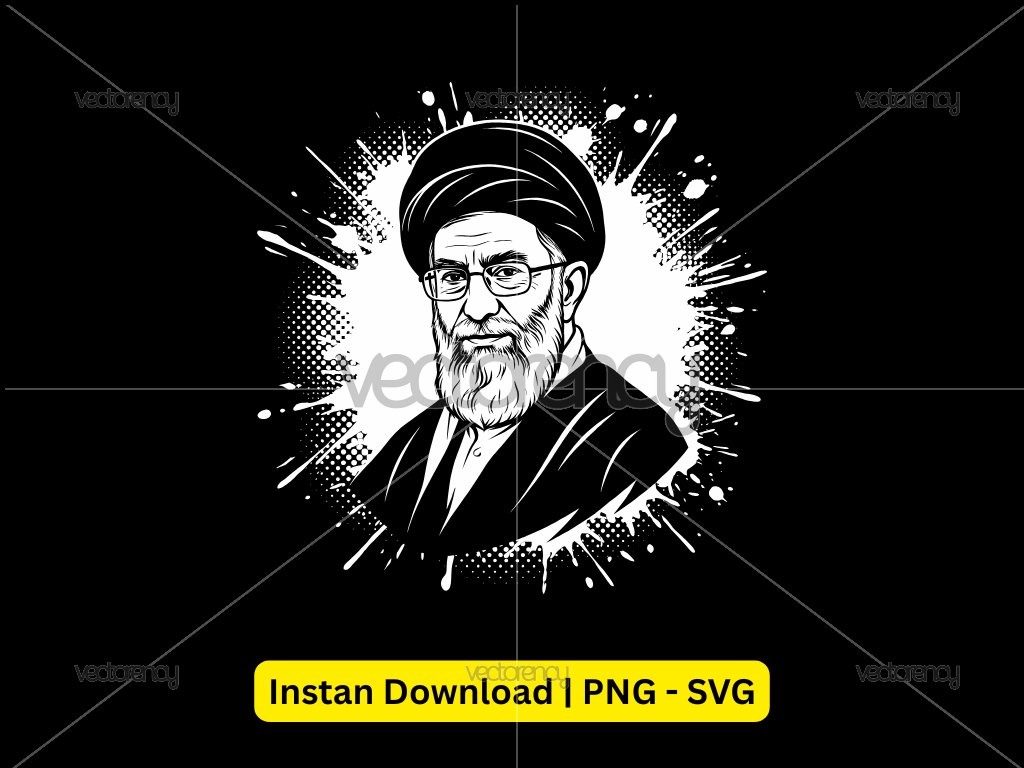 Ayatollah Ali Khamenei SVG Vector PNG