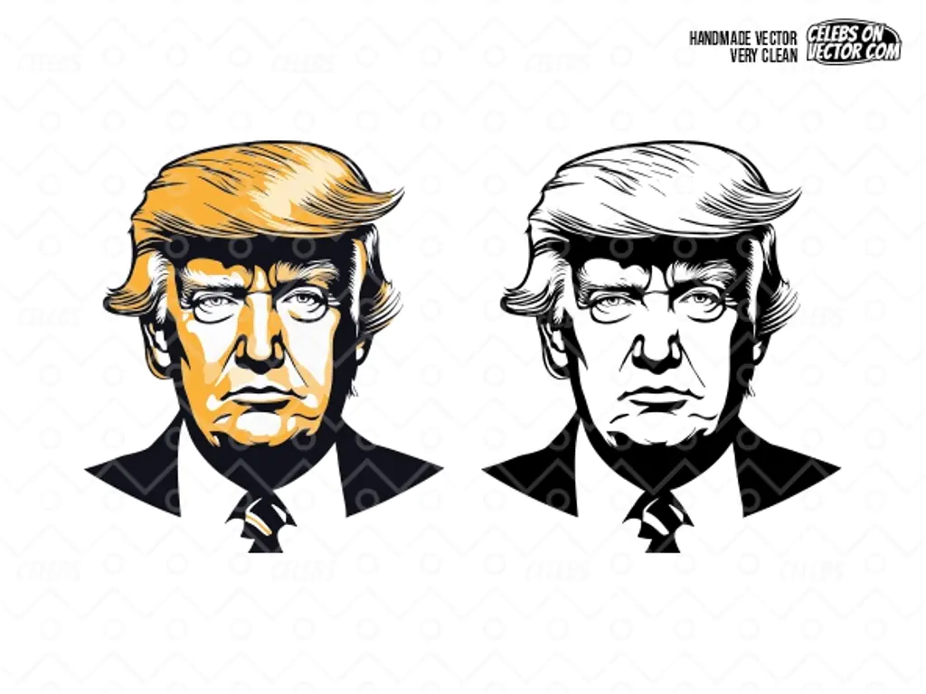 Trump Mugshot Vector, SVG Cricut, Layered