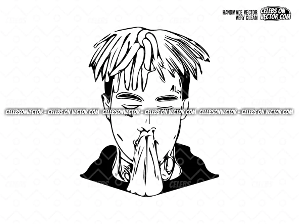 XXXTentacion Face Rapper SVG