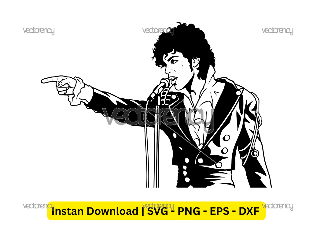 Purple Rain Vector, Drawing, Prince SVG, PNG, EPS and DXF