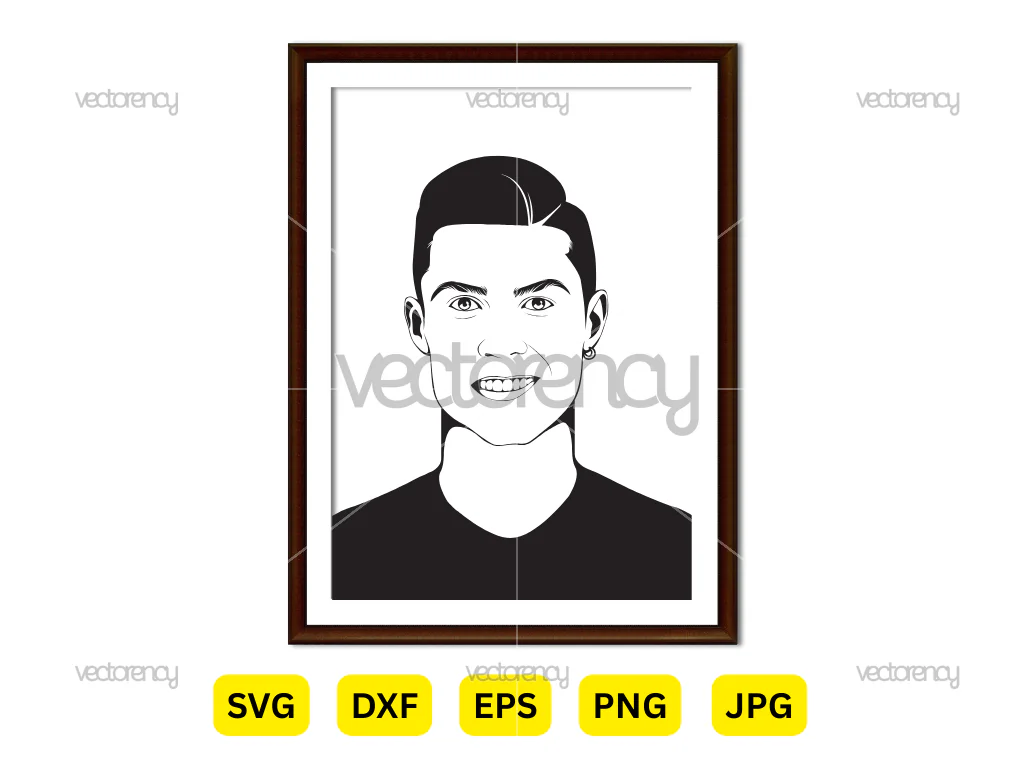 Cristiano Ronaldo Portrait Vector SVG PNG
