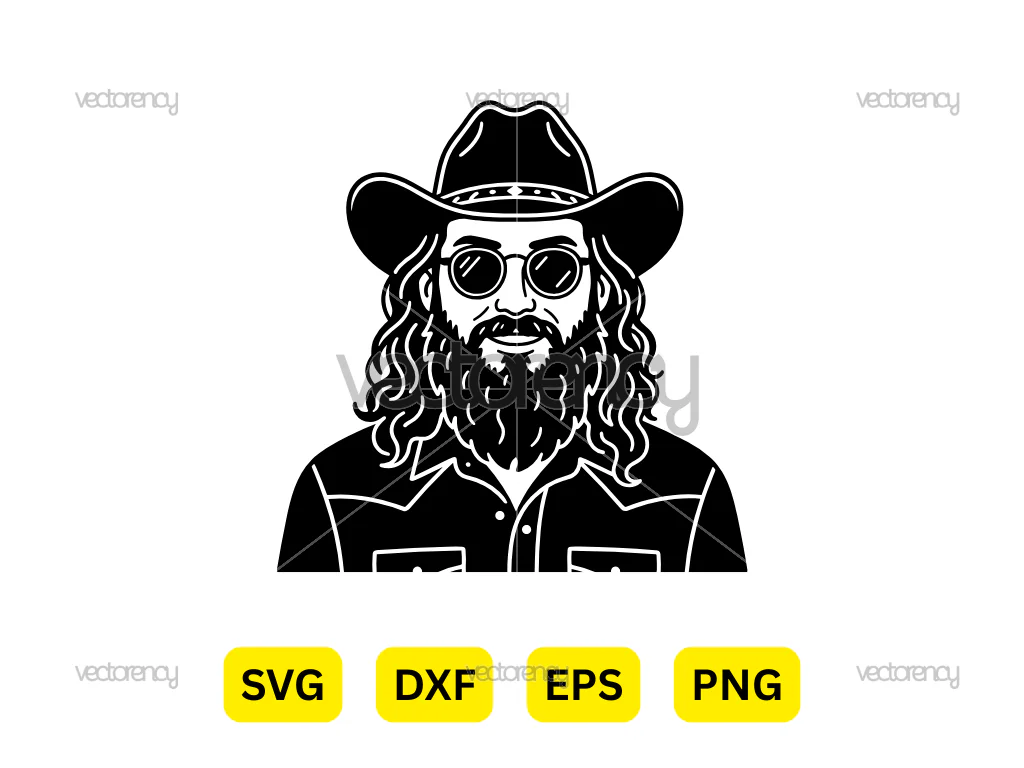 Chris Stapleton Vector Portrait SVG Image Download