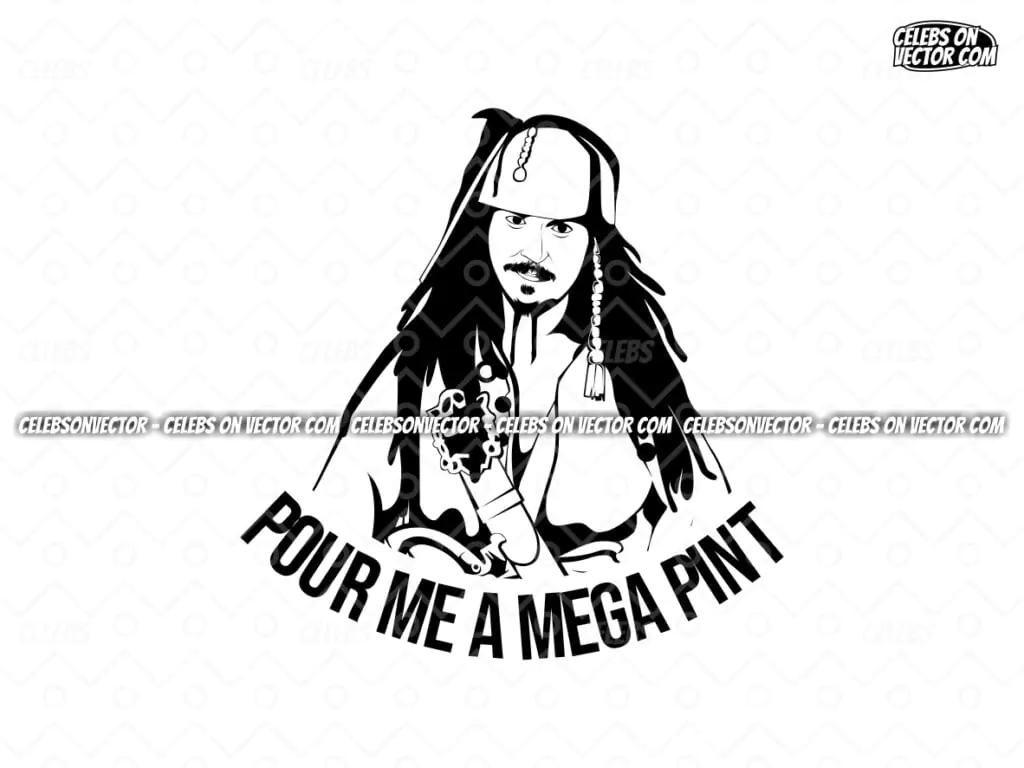 Pour Me A Mega Pint Johnny Depp SVG Jack Sparrow