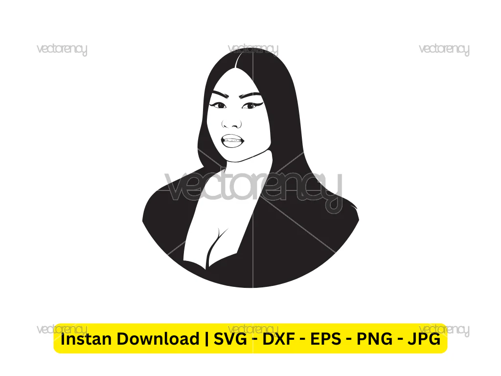 Nicki Minaj Vector Art Portrait Vector SVG File