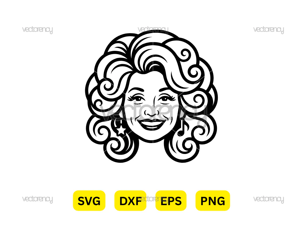 Dolly Parton Clean Vector