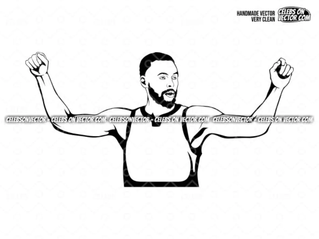 Steph Curry SVG Basketball Player Vector