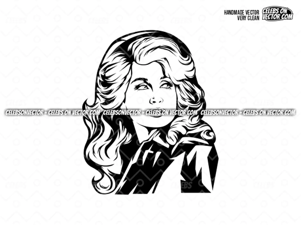 Dolly Parton Vector Art, Dolly Parton PNG, Silhouette