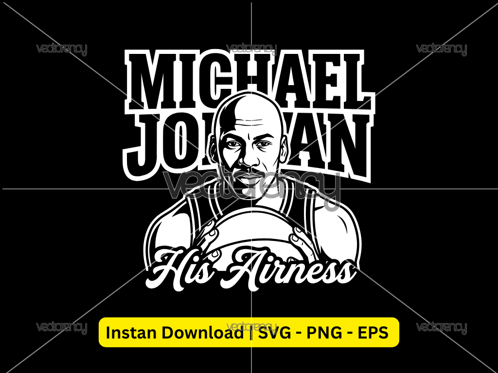 Michael Jordan His Airness Anime Cartoon Vector PNG EPS SVG
