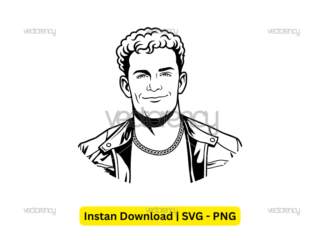 Channing Stacks Lorenzo Vector Face WWE Superstar PNG SVG