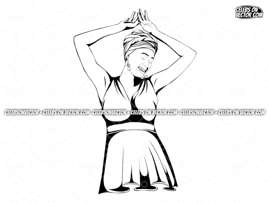 Afro Nubian SVG Turban Head Melanin Black Woman