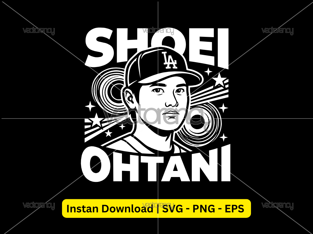 Shohei Ohtani LA Dodgers PNG Vector Design SVG EPS
