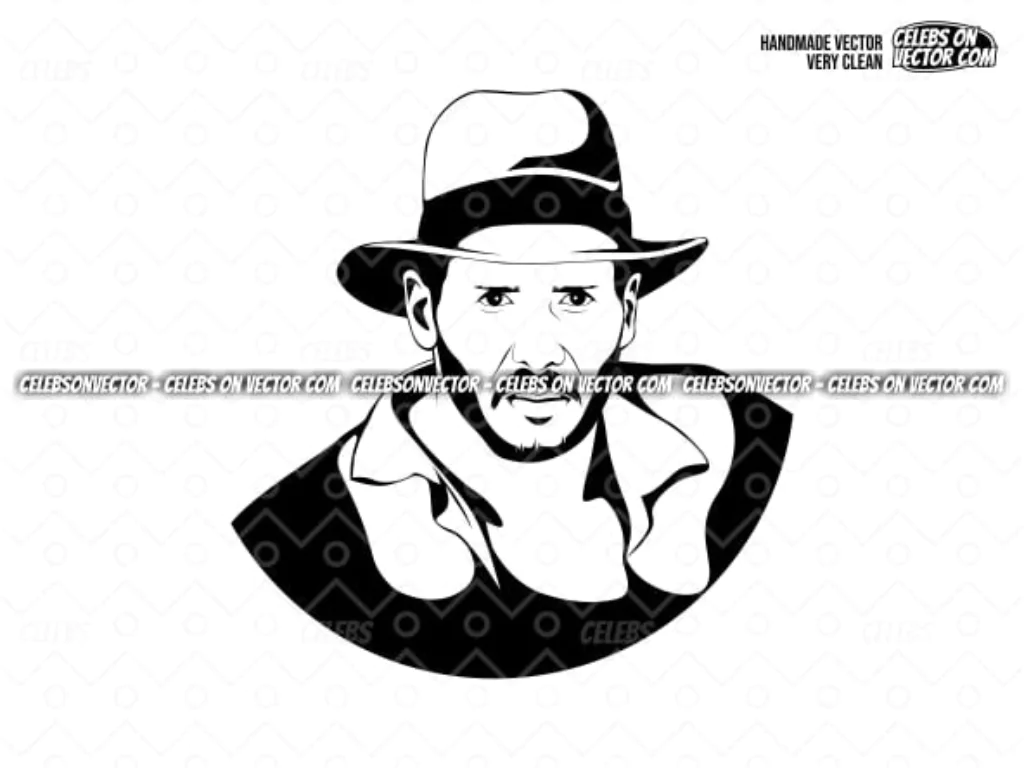 Instant Download Indiana Jones Vector SVG PNG