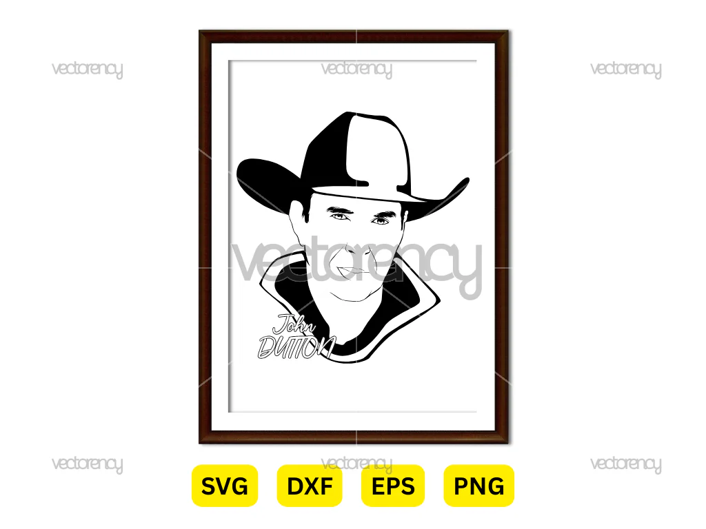 John Dutton Vector Portrait SVG