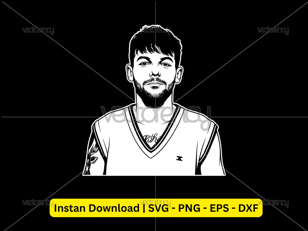 Louis Tomlinson Vector Portrait EPS PNG EPS DXF