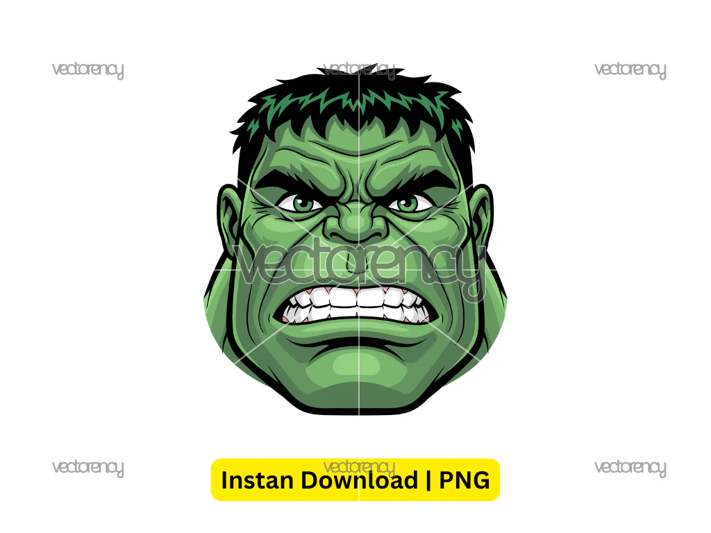 Hulk Head Face Image HD PNG