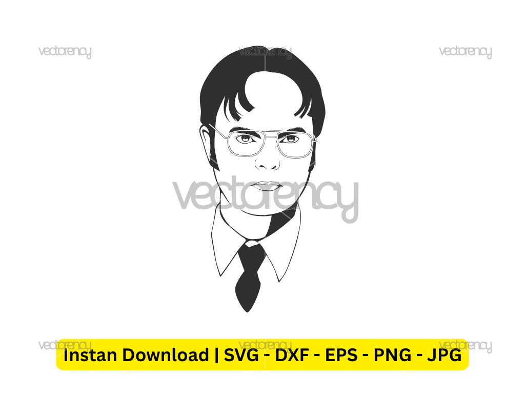 Dwight Schrute Vector SVG Portrait