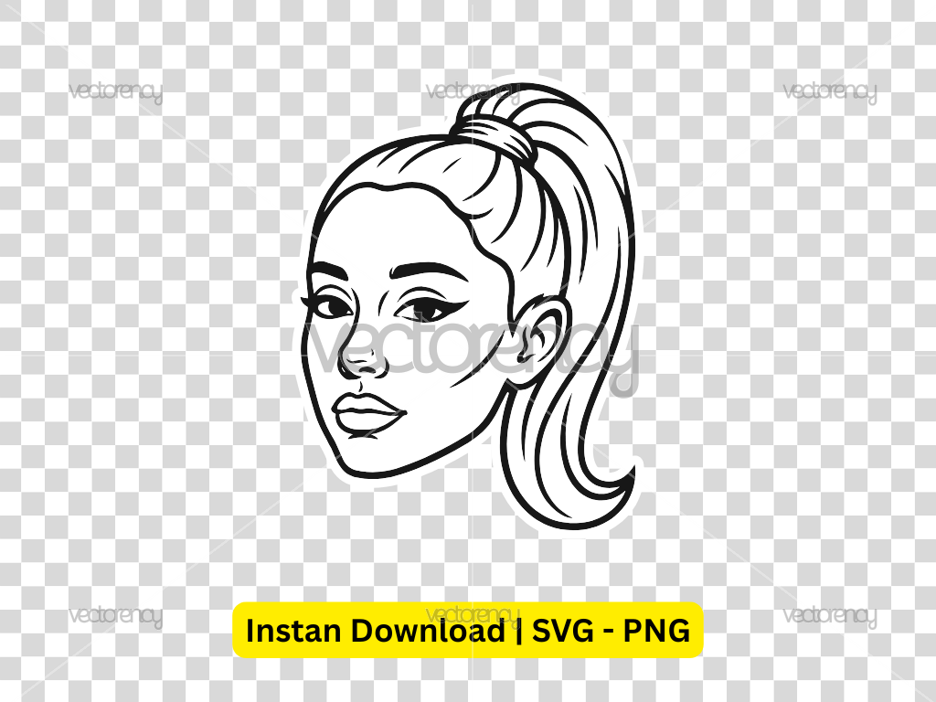 Ariana Grande SVG Cut File PNG Vector