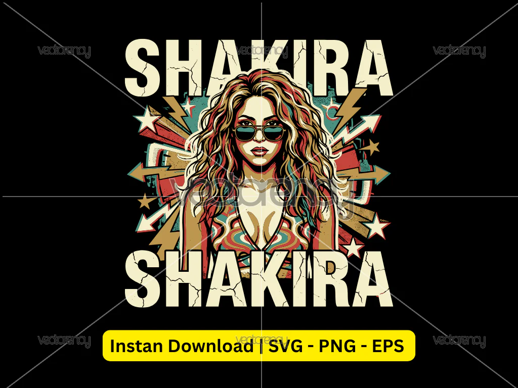 Shakira Shirt Design Vector