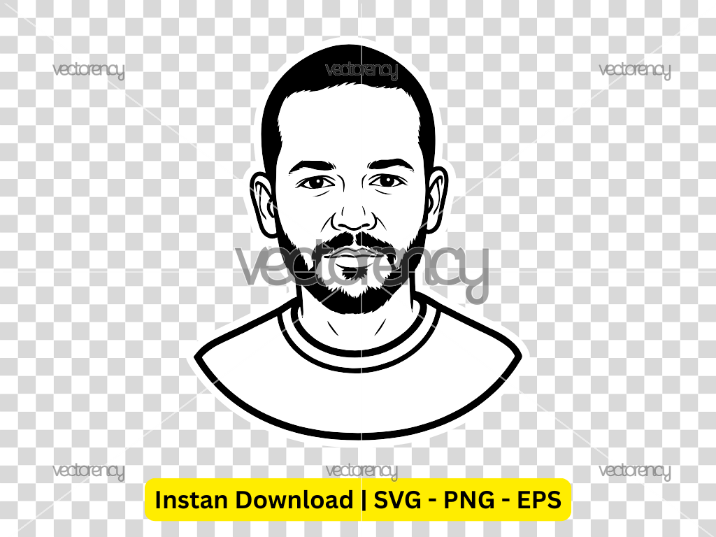 Residente Rapper Puerto Riko Portrait Vector Image SVG