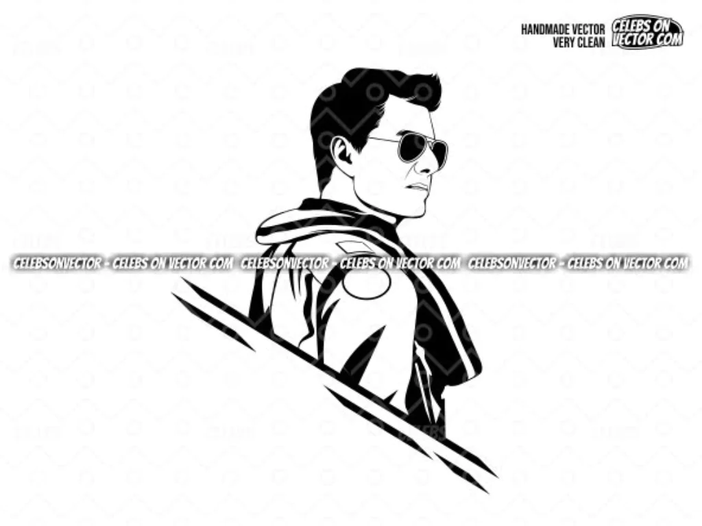 Top Gun Tom Cruise Vector EPS PNG SVG