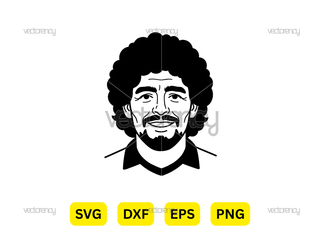 Diego Maradona SVG Vector Illustration