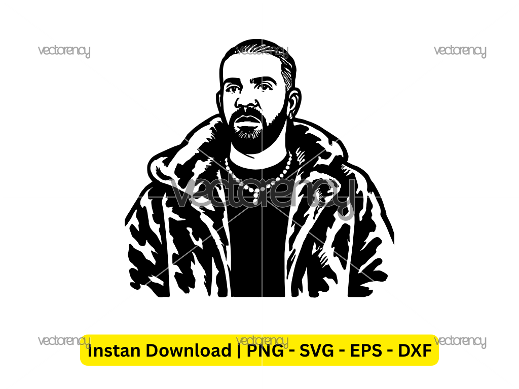 Drake Silhouette SVG File Vector Hip Hop Clipart