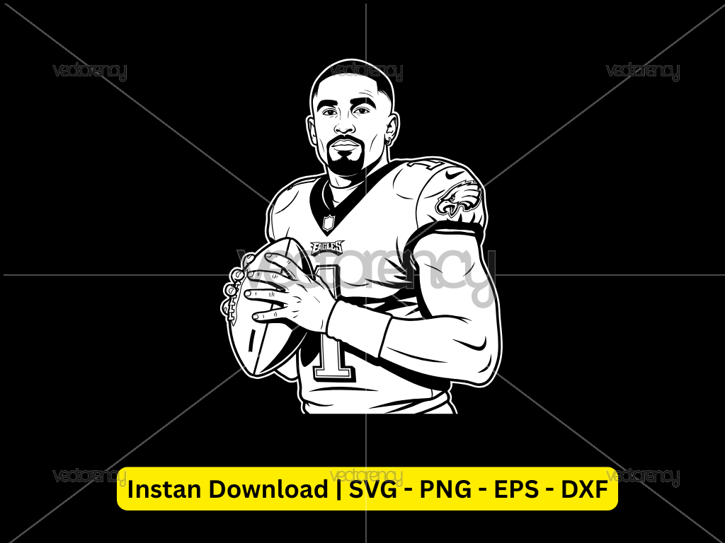 Jalen Hurts SVG Vector Image