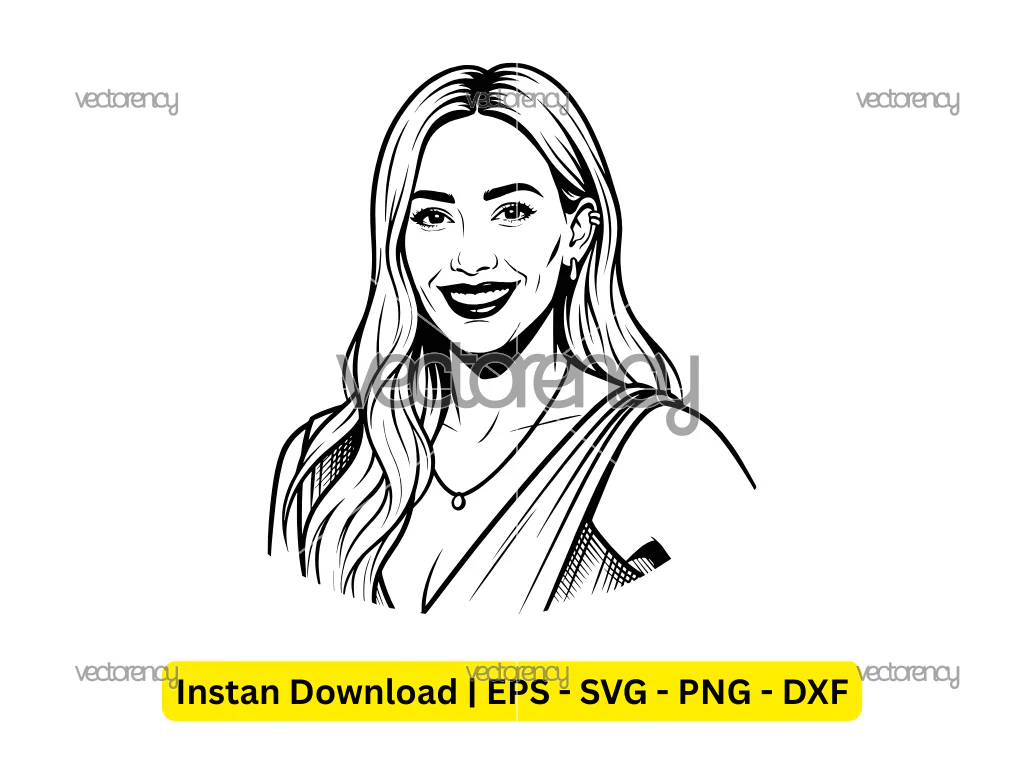 Hilary Duff Vector Portrait