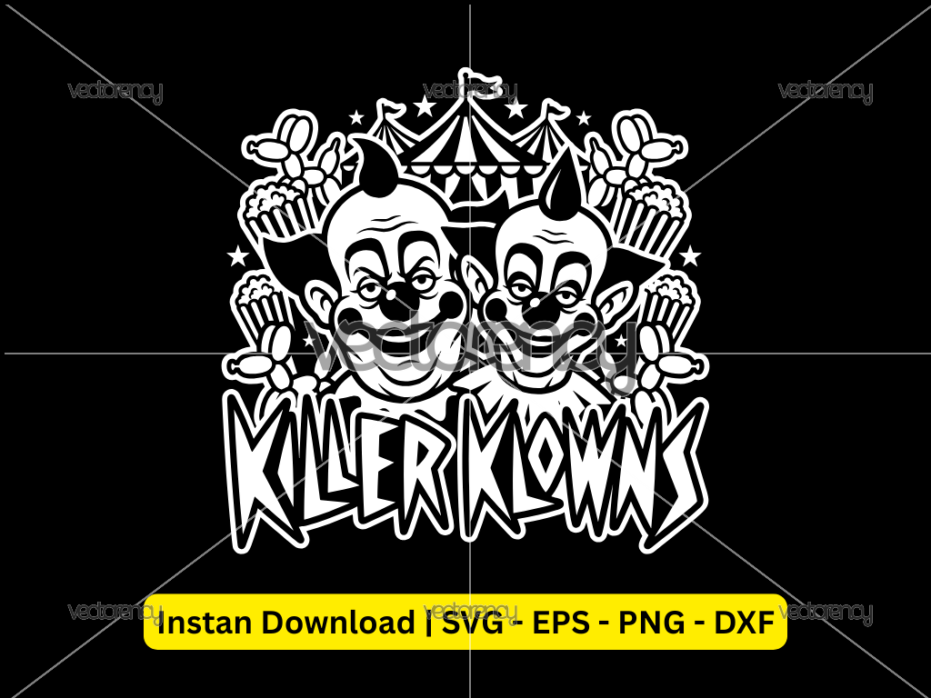 Killer Klowns SVG Cricut, PNG, Vector, EPS DXF