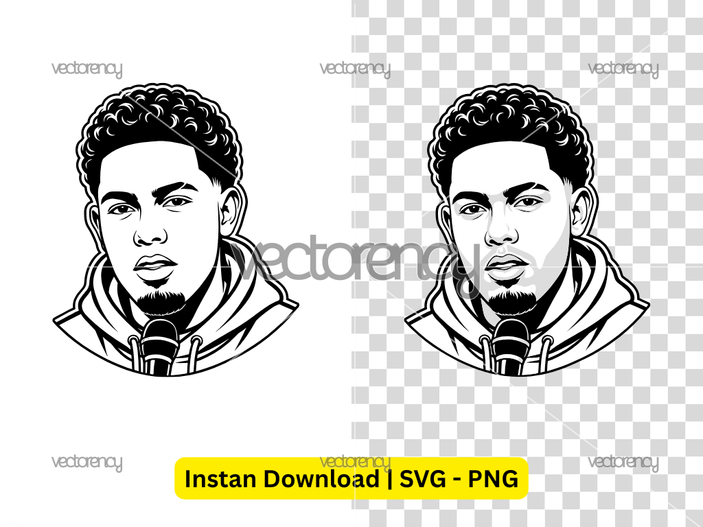 Myke Towers Vector Portrait SVG PNG