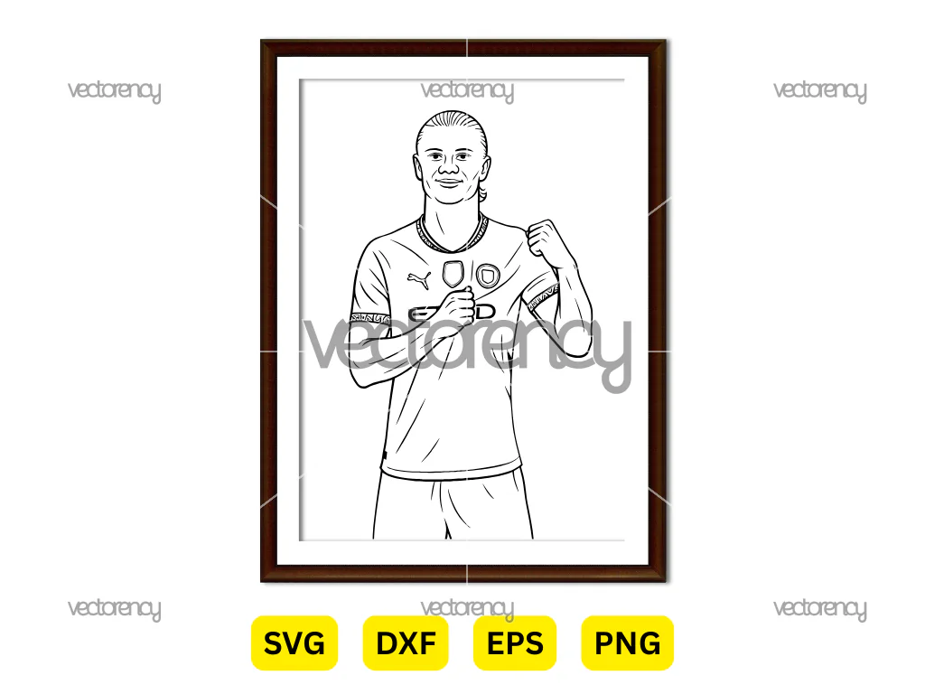 Erling Haaland SVG Vector Image PNG