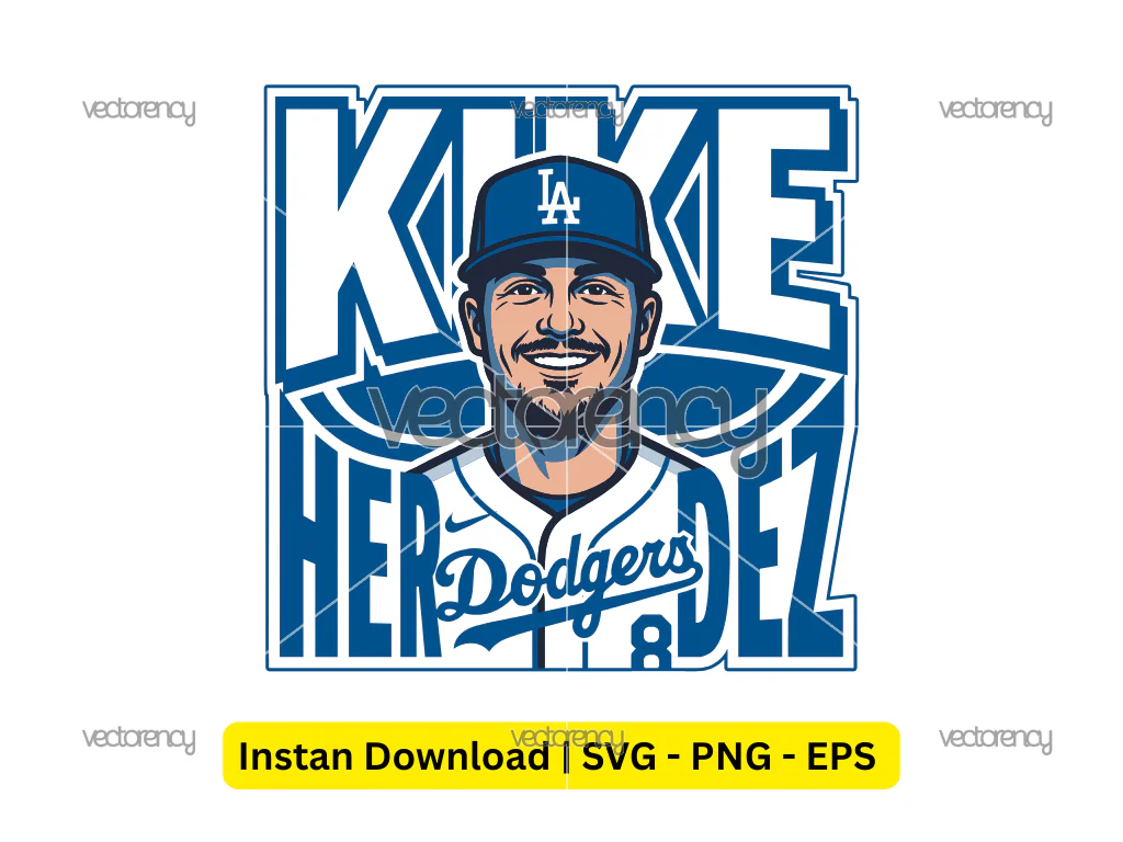 Kike Hernandez Anime Cartoon Vector PNG SVG EPS