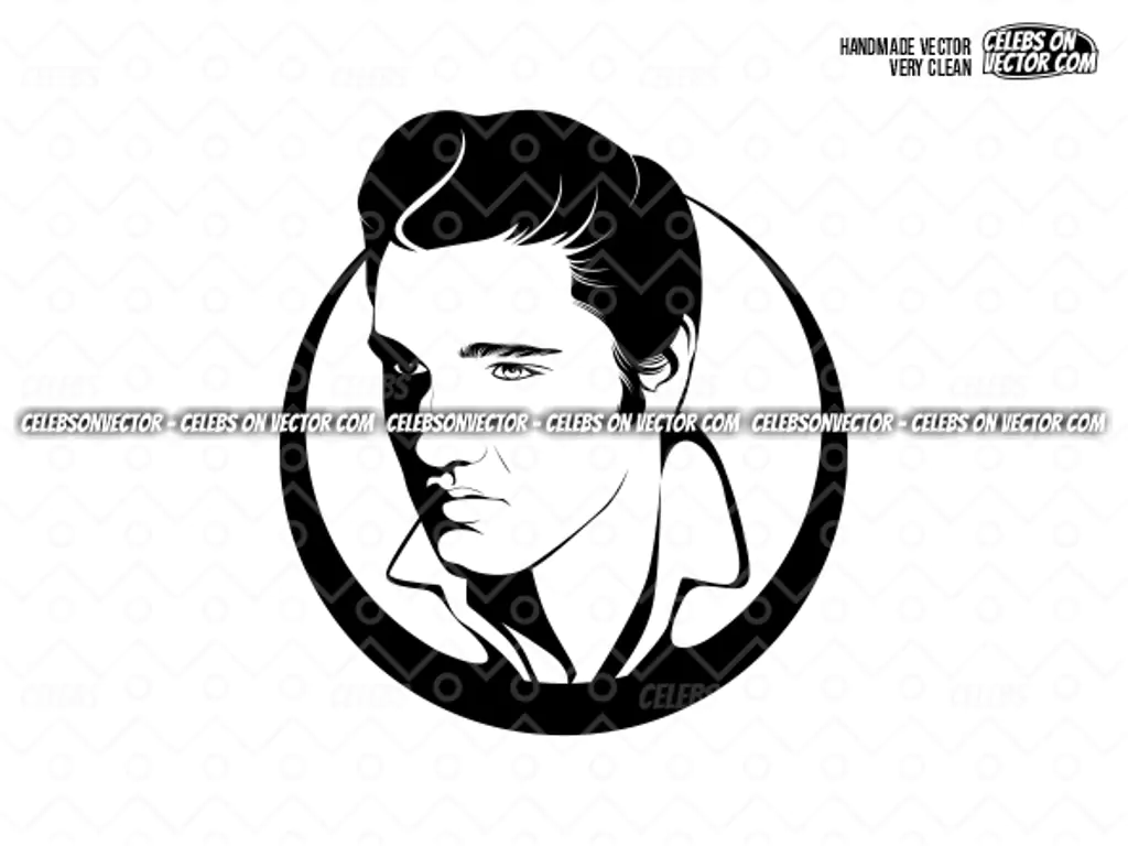 Elvis Presley Vector Art Download, Elvis SVG, PNG, Silhouette Elvis