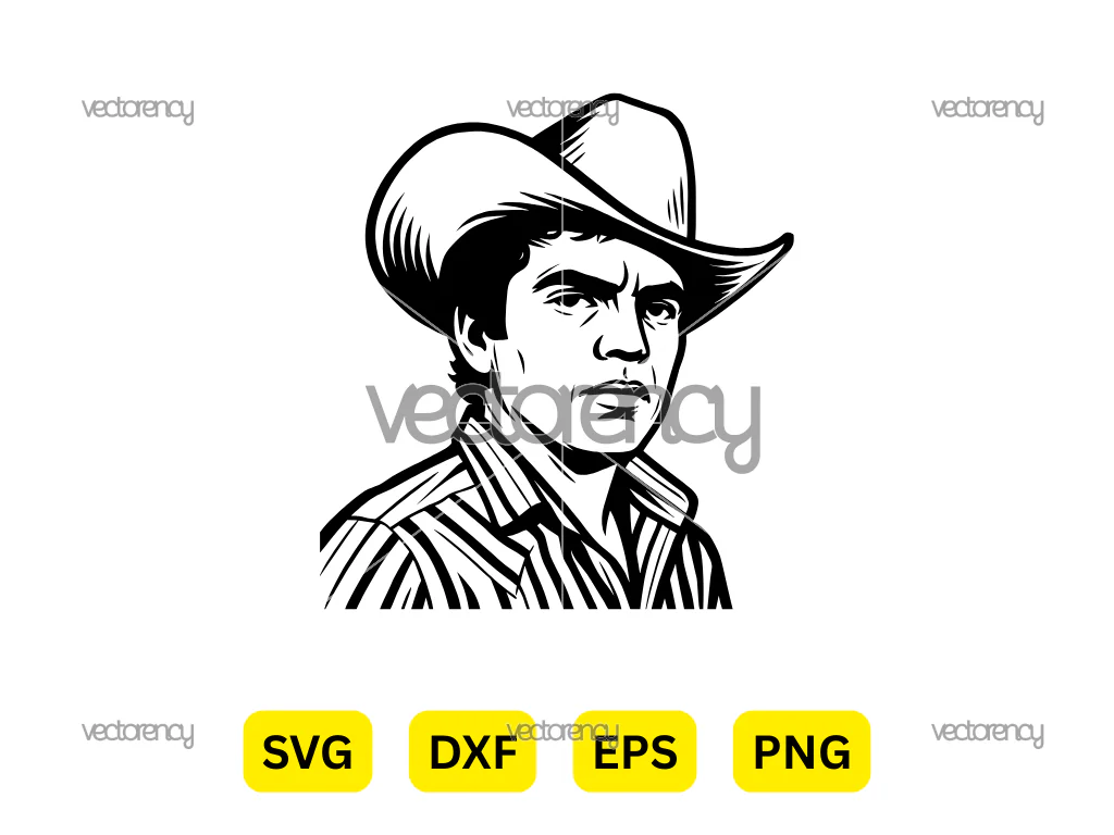 Chalino Sanchez SVG Cut File, PNG, EPS Vector, DXF