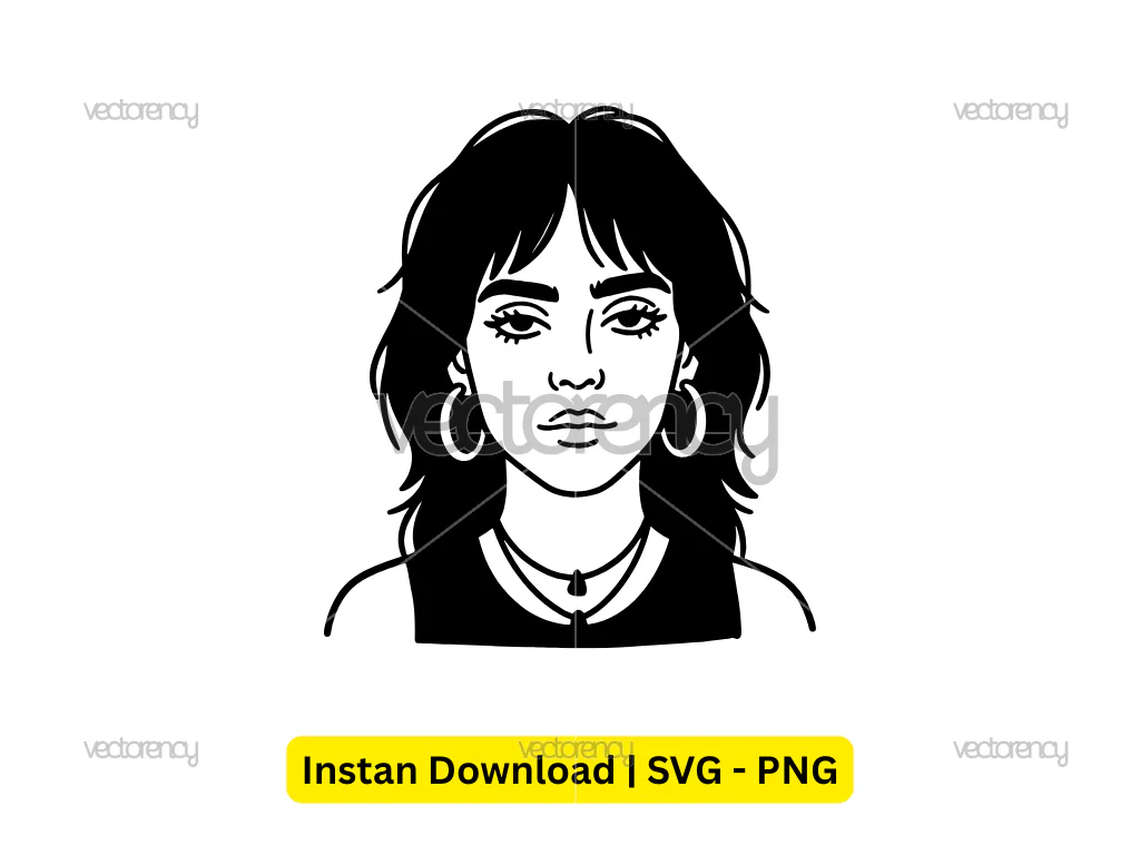 Vector Illustration Portrait of Billie Eilish
