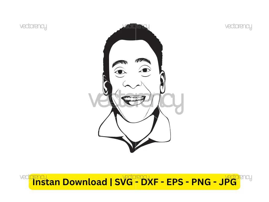 Pele Vector The Legend SVG PNG EPS