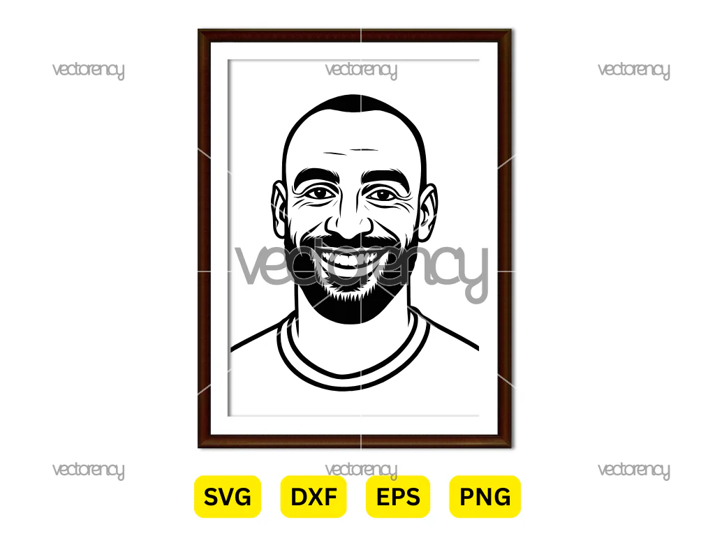 Mohamed Salah SVG Liverpool Cut File PNG Vector