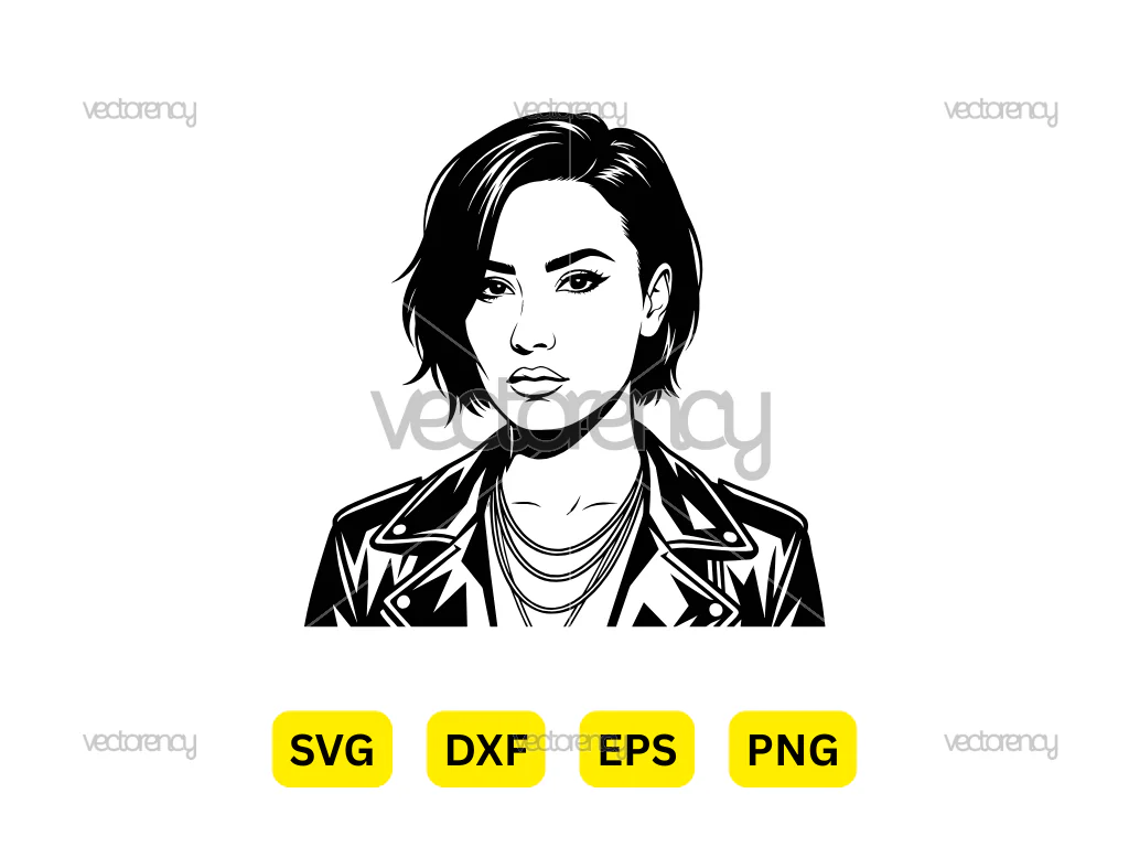 Demi Lovato Premium Vector Portrait