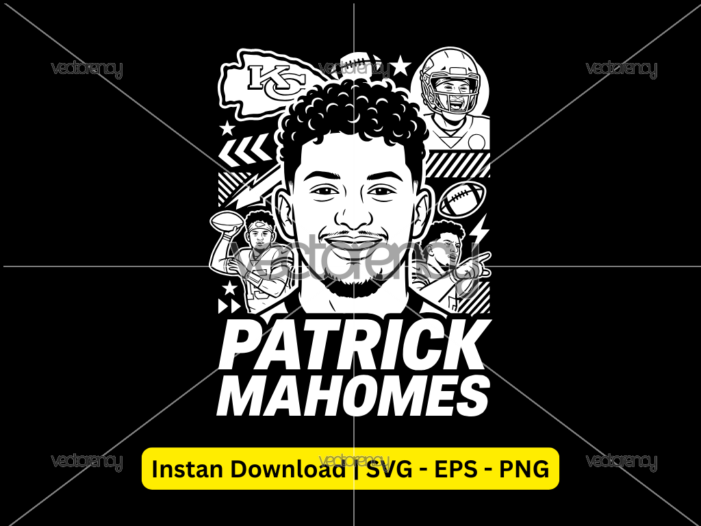 Patrick Mahomes Premium Shirt Design PNG Vector Download