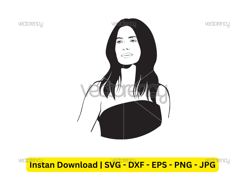 Sandra Bullock Vector Art SVG
