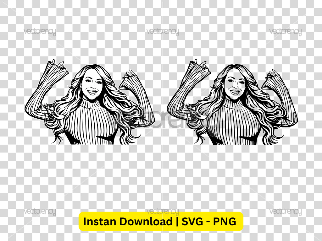 Mariah Carey Vector Art SVG PNG HD