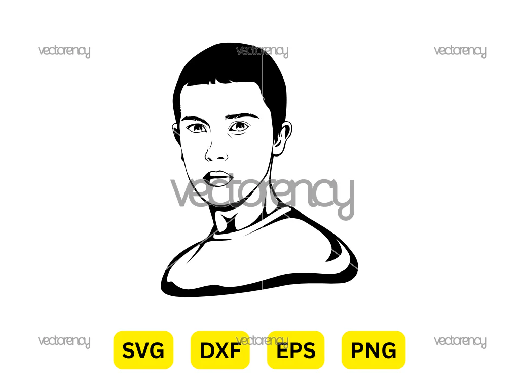 Eleven Stranger Things Cartoon Vector Art Download SVG