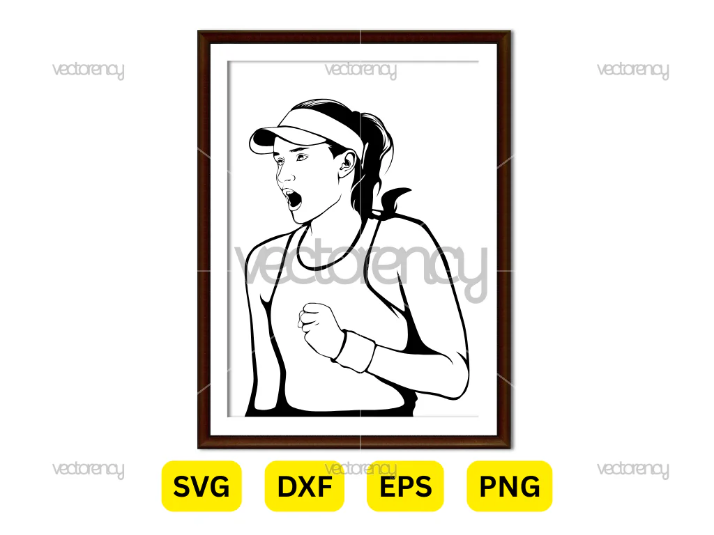 Elena Rybakina Vector Art PNG Image