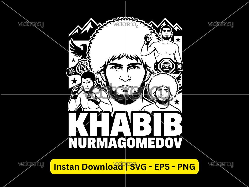 Khabib Nurmagomedov Premium Design Vector PNG EPS SVG