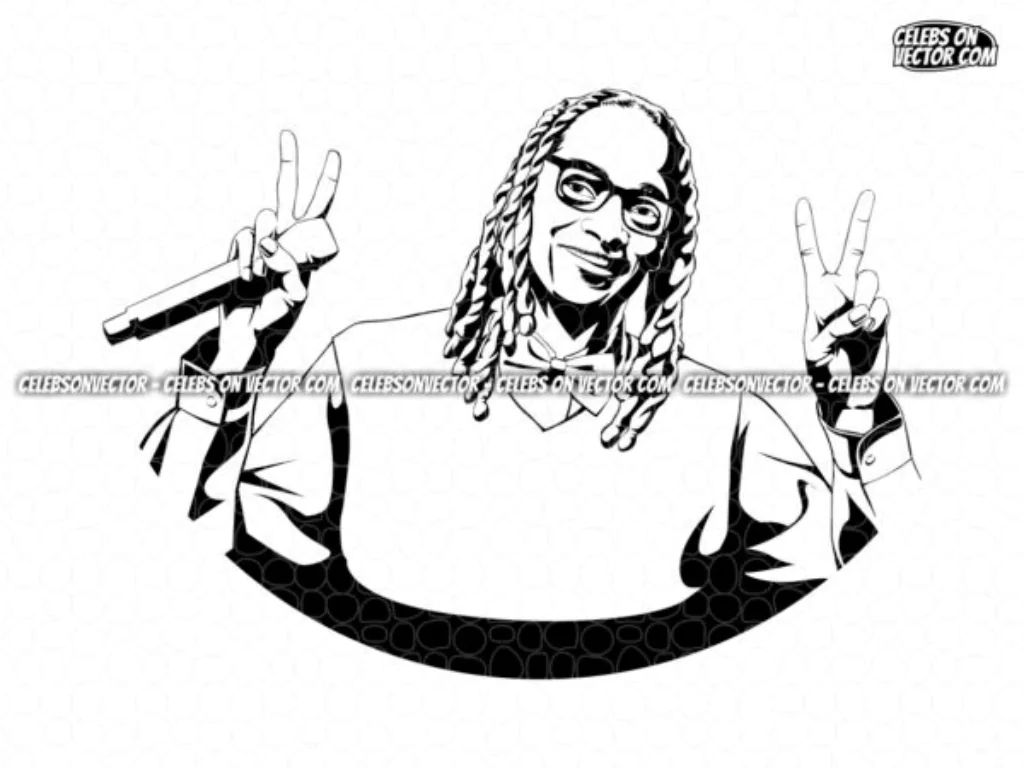 Snoop Dogg SVG Clipart Snopp Dogg Vector | Vectorency