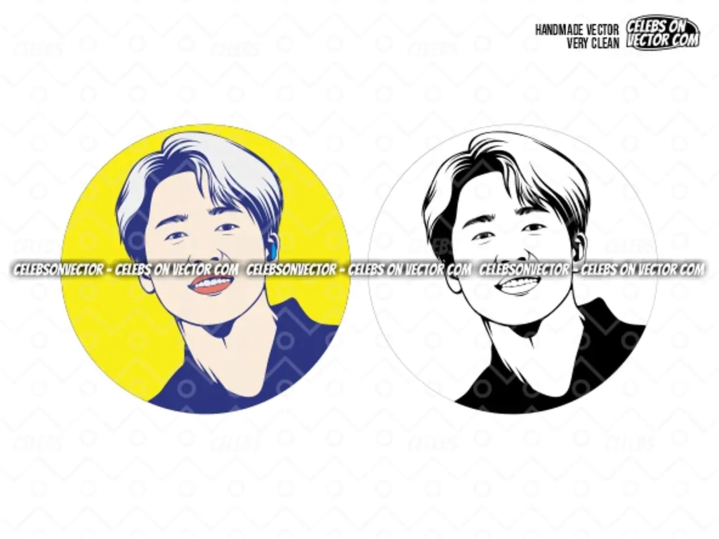 BTS Jimin SVG Image, Kpop Jimin Vector Art Design