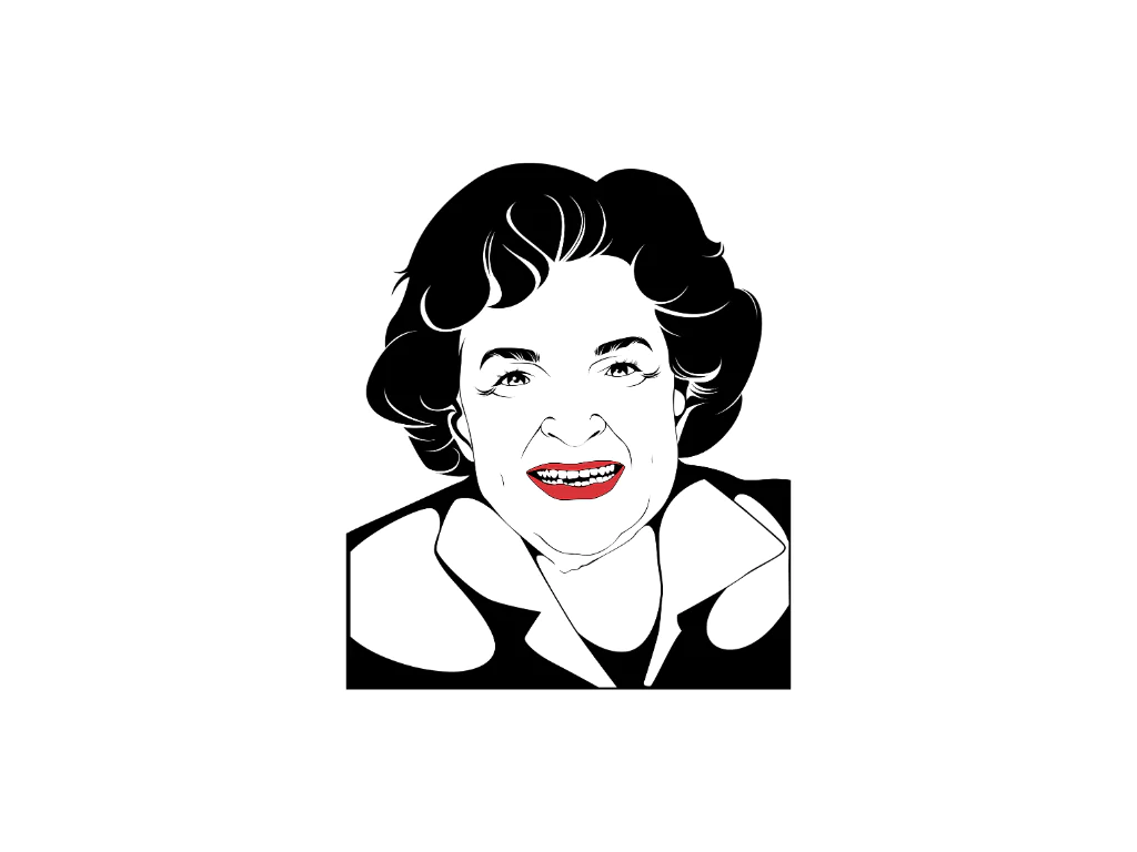 Golden Girls Betty White Vector Art