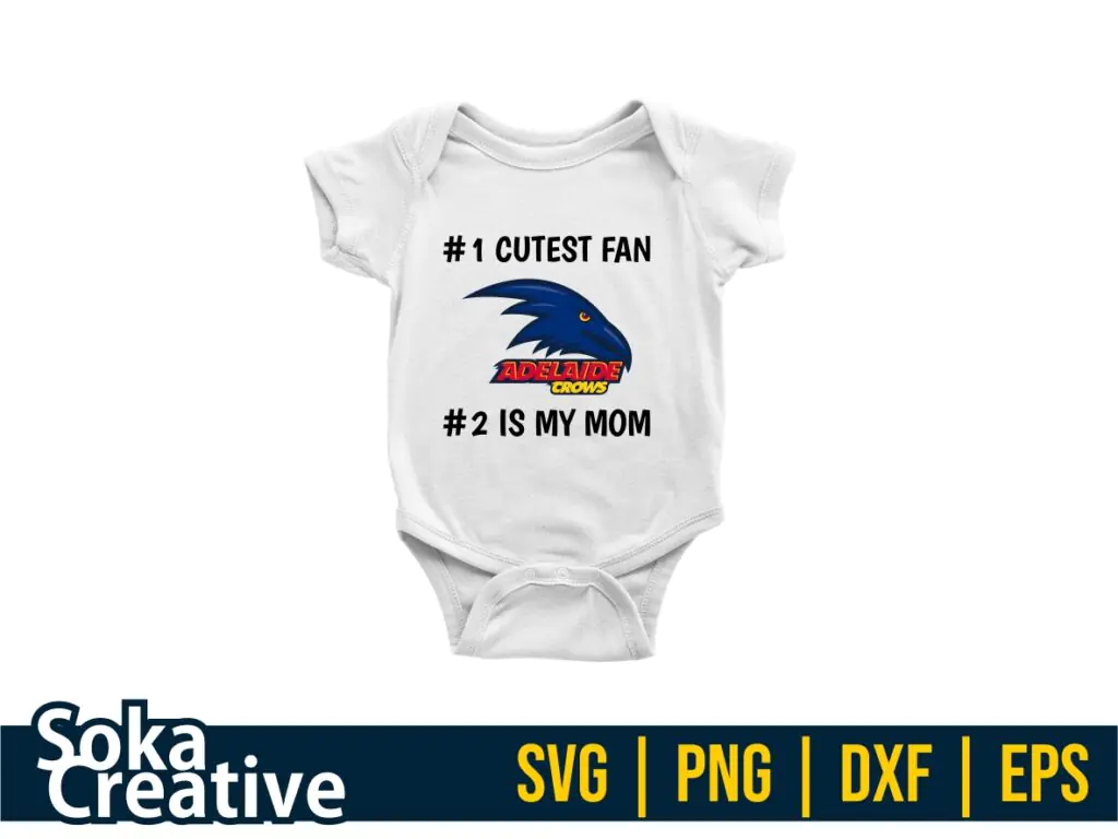 Baby Shirt Design of Adelaide Crows Fans SVG PNG EPS EPS