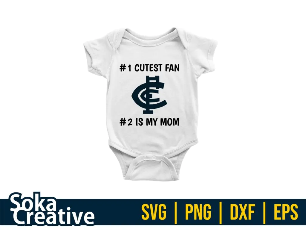 Baby Shirt Design of Carlton Blues Fans SVG PNG EPS