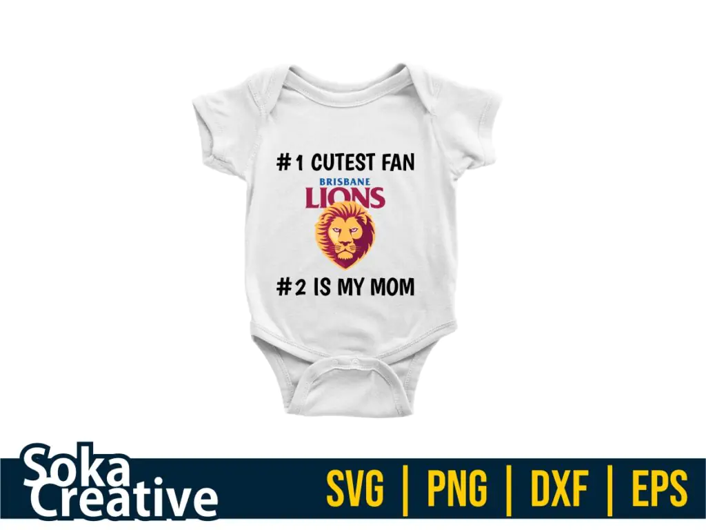 Baby Shirt Design of Brisbane Lions Fans SVG PNG EPS